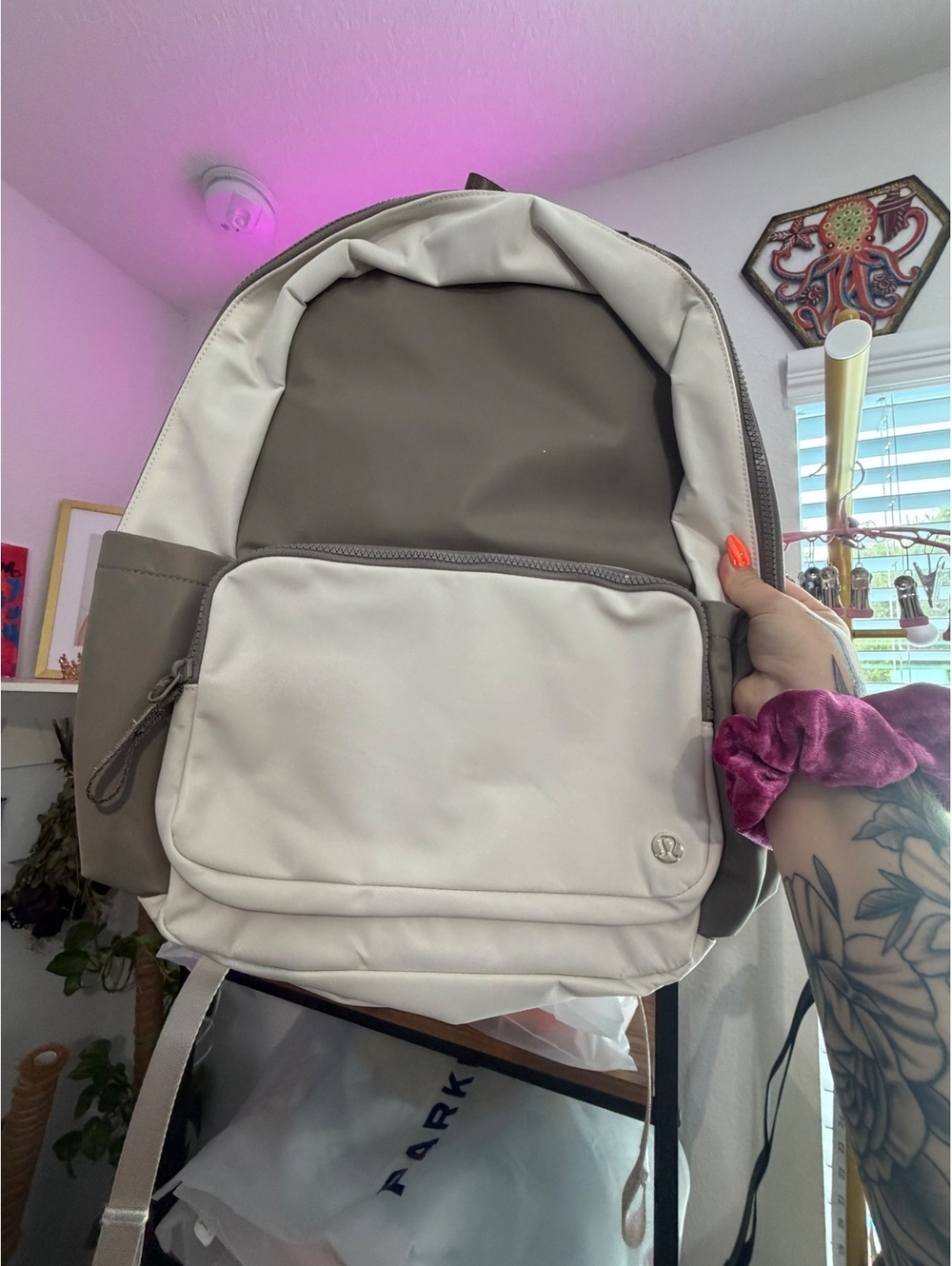 RARE Lululemon Everywhere Backpack 22L - Warm Ash Grey Light Ivory Sheer Oak NWT